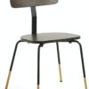 På billedet ser du variationen Milian, Spisebordsstol fra brandet LaForma i en størrelse H: 82 cm. B: 43 cm. L: 49 cm. i farven Sort/natur/guld