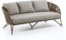 På billedet ser du variationen Branzie, Udendørs 3-personers sofa fra brandet LaForma i en størrelse H: 77 cm. B: 180 cm. L: 90 cm. i farven Brun/grå