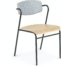 På billedet ser du variationen Zaha, Spisebordsstol fra brandet LaForma i en størrelse H: 78 cm. B: 48 cm. L: 49 cm. i farven Natur/sort/grå