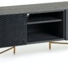 På billedet ser du variationen Milian, TV-bord fra brandet LaForma i en størrelse H: 56 cm. B: 141 cm. L: 45 cm. i farven Sort/natur/guld