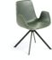 På billedet ser du variationen Yolanda, Spisebordsstol m. armlæn fra brandet LaForma i en størrelse H: 84 cm. B: 55 cm. L: 54 cm. i farven Grøn/sort