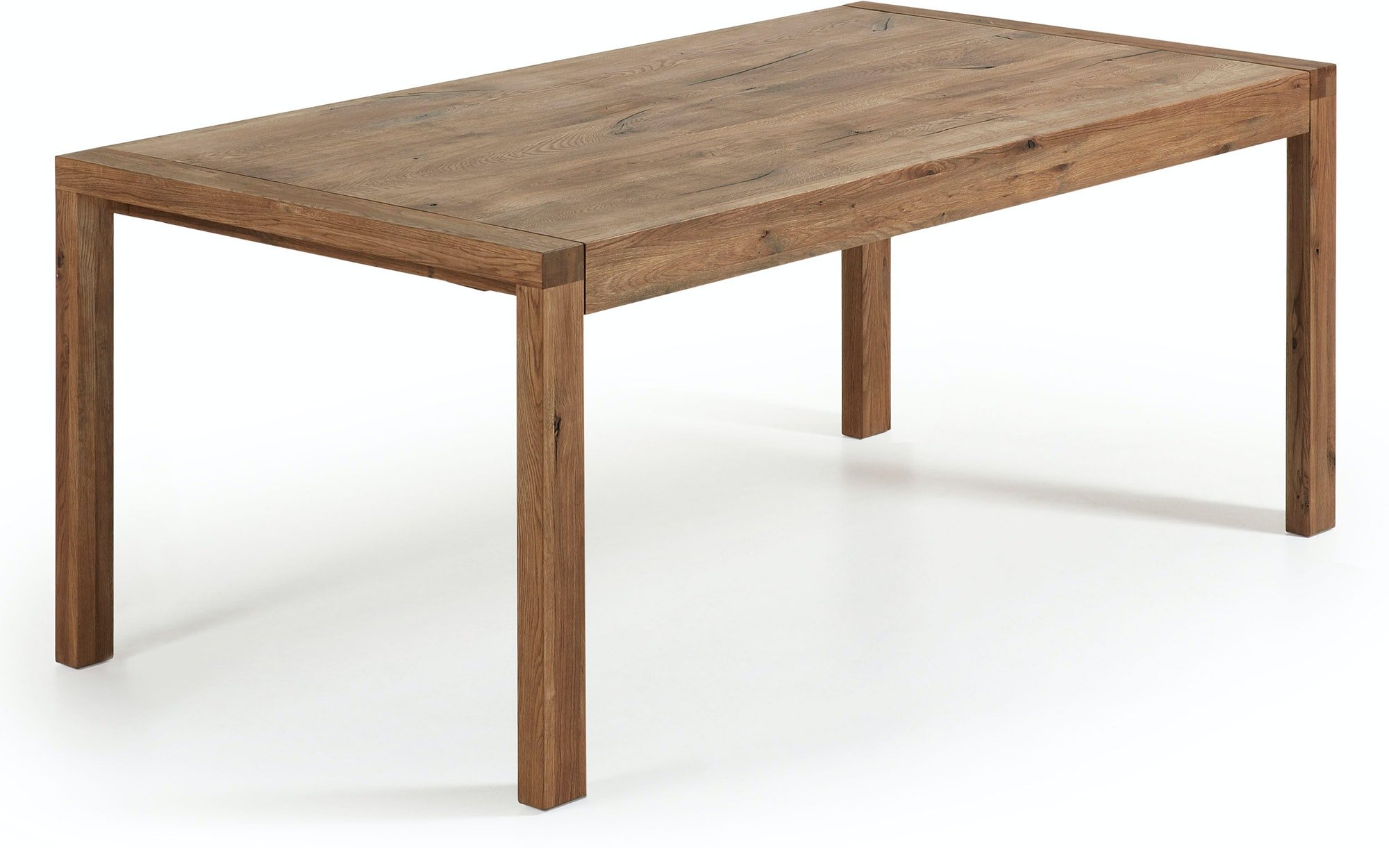 Billede af Briva, Spisebord med udtræk, moderne, nordisk by Kave Home (H: 77 cm. B: 180 cm. L: 90 cm., Mørk Natur)
