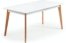 På billedet ser du variationen Melan, Udtrækkeligt spisebord fra brandet LaForma i en størrelse H: 77 cm. B: 160 cm. L: 90 cm. i farven Hvid/natur