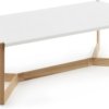 På billedet ser du variationen Quatro, Sofabord fra brandet LaForma i en størrelse H: 35 cm. B: 120 cm. L: 60 cm. i farven Natur/hvid