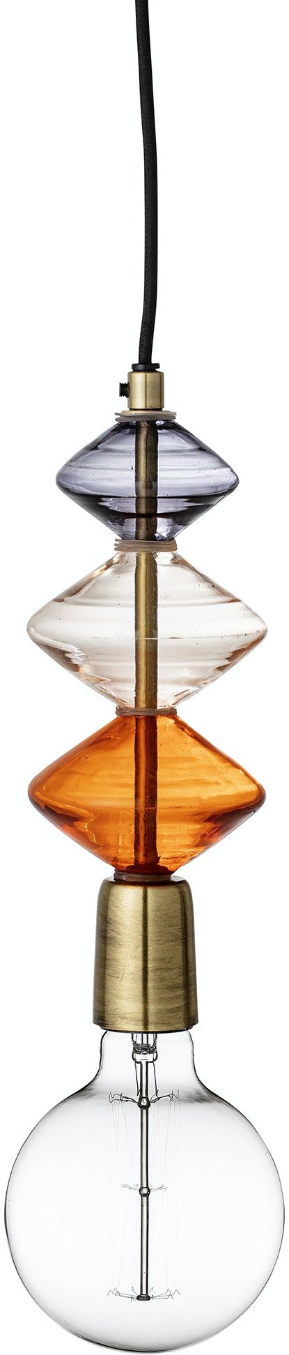 På billedet ser du variationen Fadel, Pendel, Glas fra brandet Bloomingville i en størrelse D: 10 cm. H: 28 cm. i farven Multi
