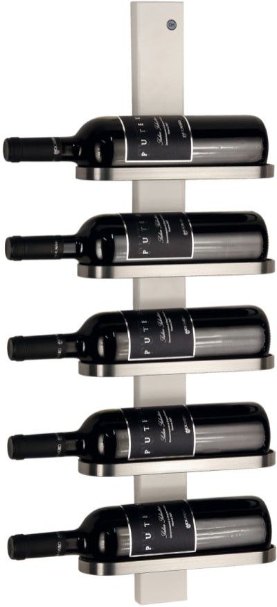 Mazzi, Væghængt vinreol, Krom stålhylder by Oscarssons Möbel (H: 72 cm., Hvidlakeret)