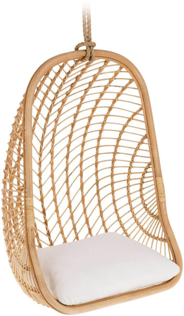 Ekaterina, Udendørs hængestol by LaForma (H: 127 cm. B: 85 cm. L: 73 cm., Natur/Hvid)