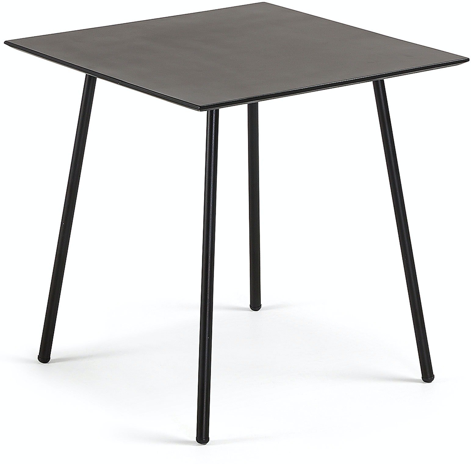 Mathis, Udendørs spisebord by LaForma (H: 75 cm. B: 75 cm. L: 75 cm., Sort)