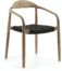 På billedet ser du variationen Nina, Udendørs spisebordsstol fra brandet LaForma i en størrelse H: 78 cm. B: 56 cm. L: 53 cm. i farven Sort/Natur
