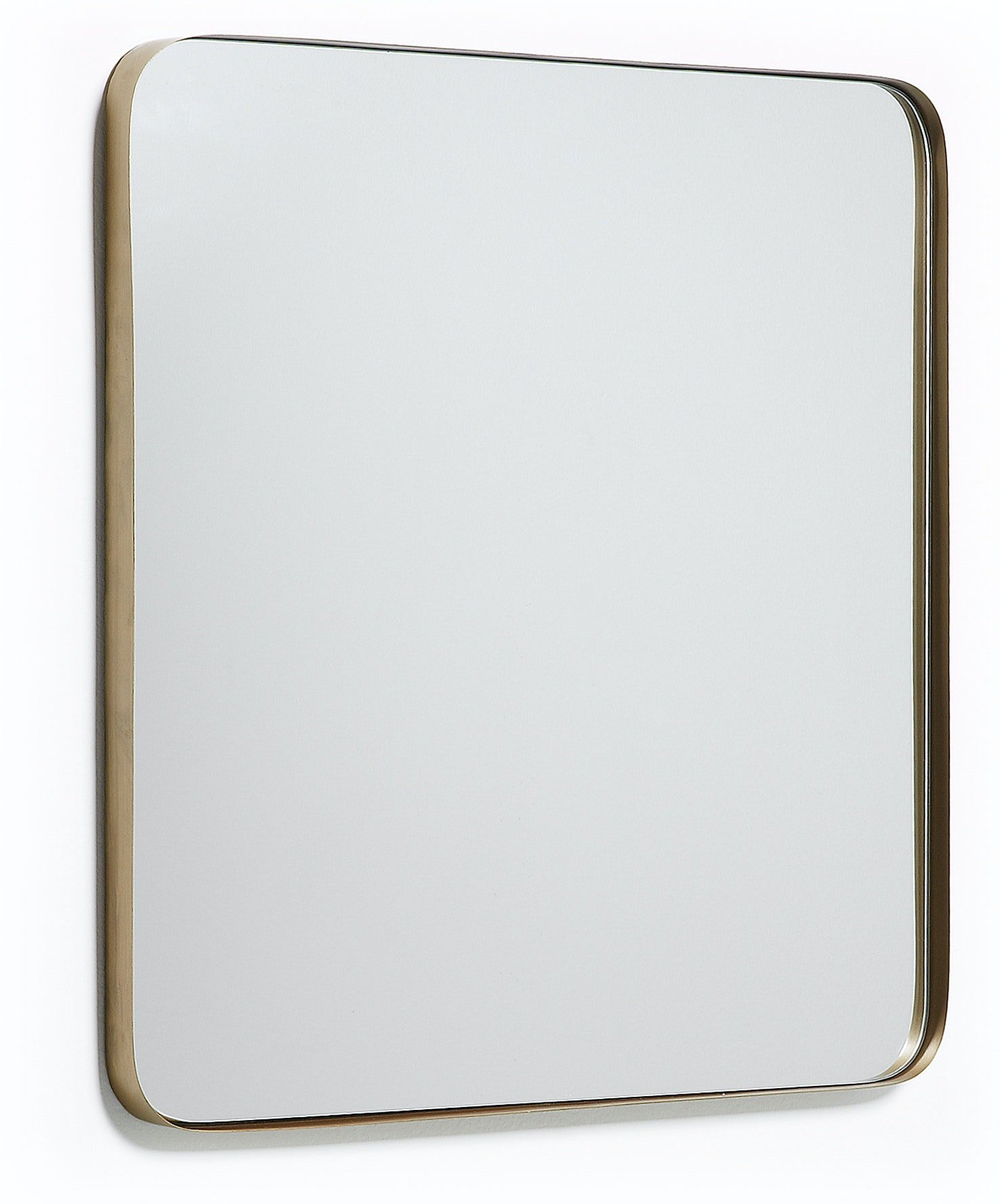 Marco, Vægspejl by LaForma (H: 60 cm. B: 60 cm. L: 3 cm., Guld)