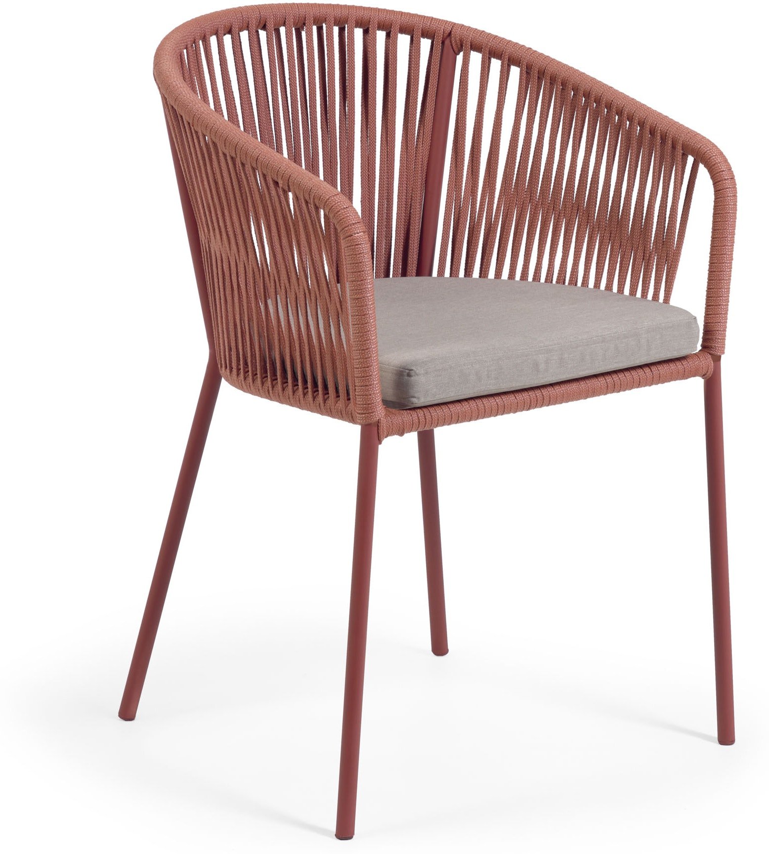 Yanet, Udendørs spisebordsstol by LaForma (H: 79 cm. x B: 56 cm. x L: 50 cm., Lyserød)