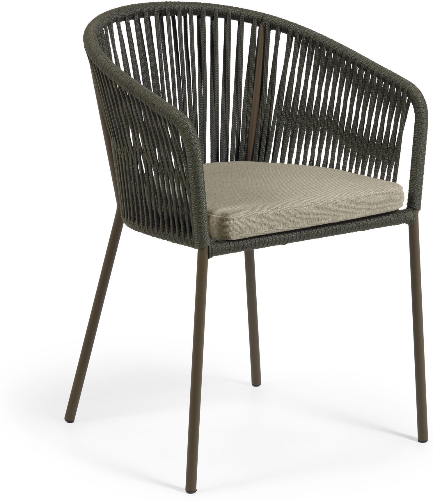 Se Yanet, Udendørs spisebordsstol by Kave Home (H: 79 cm. x B: 56 cm. x L: 50 cm., Grøn) hos Likehome.dk