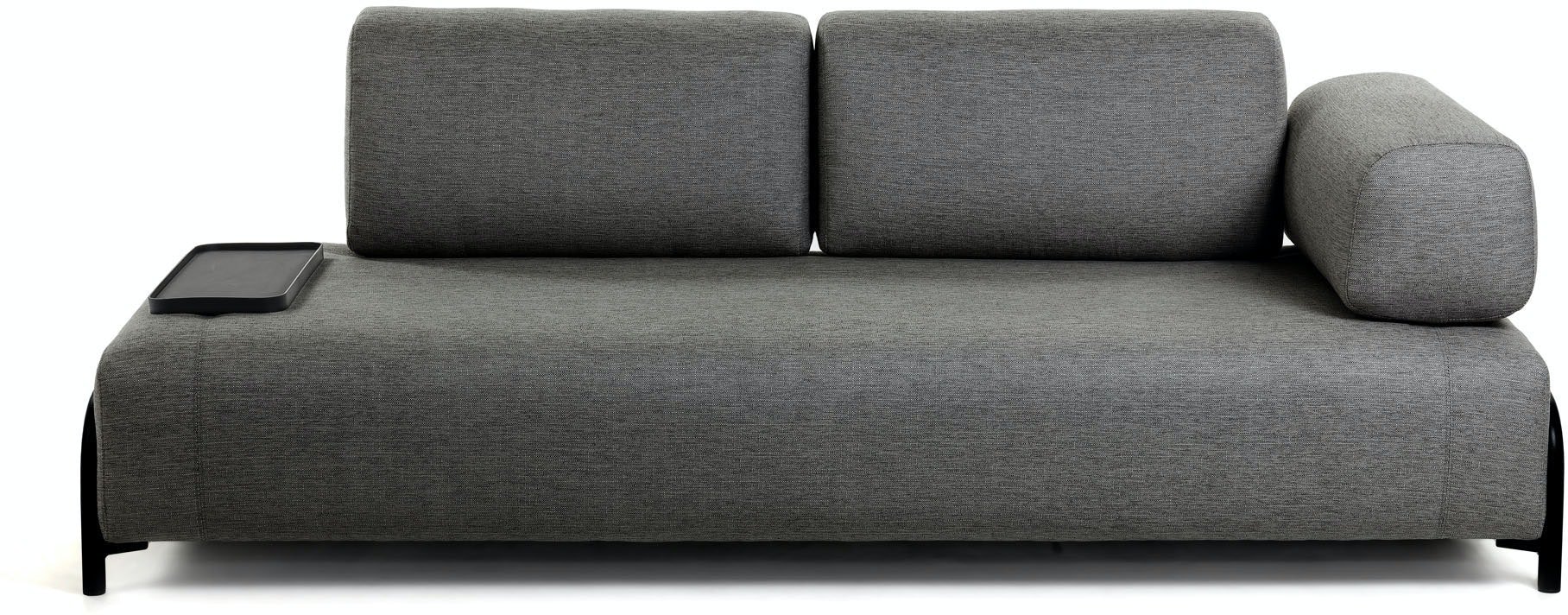Compo, 3-personers sofa by LaForma (Armlæn højre, Sort)