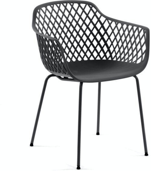 På billedet ser du variationen Quinn, Spisebordsstol fra brandet LaForma i en størrelse H: 80 cm. B: 60 cm. L: 55 cm. i farven Grå