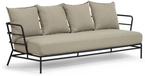På billedet ser du variationen Mareluz, Udendørs 3-personers sofa fra brandet LaForma i en størrelse H: 60 cm. B: 197 cm. L: 75 cm. i farven Beige