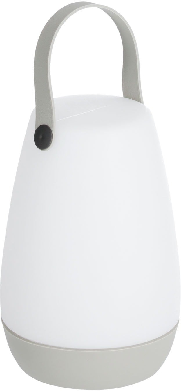 LAFORMA Dianela bordlampe, ledningsfri - hvidt polyethylen og gråt kunstlæder