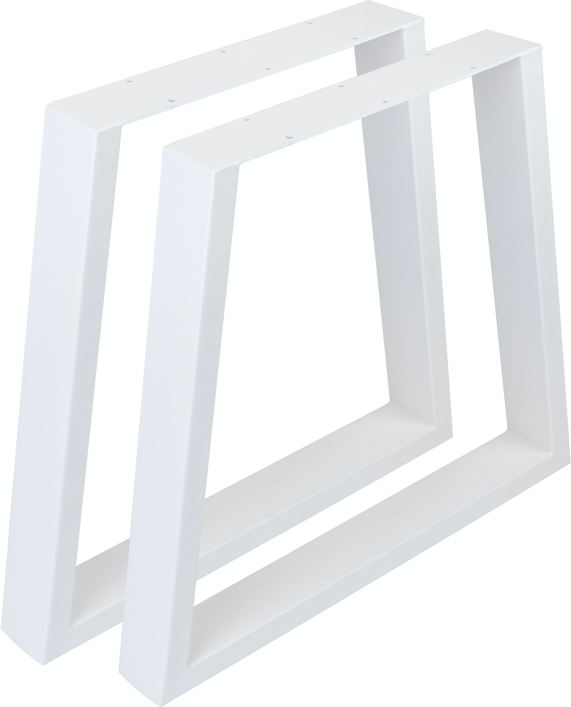 Liam, Trapez, Bordben til plankebord, Stor by Nielsen Design (H: 72 cm. B: 80 cm. L: 10 cm., Hvid)