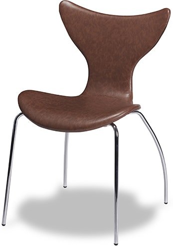 På billedet ser du et stemningsbillede (#1) fra Stanley, Spisebordsstol, læder fra brandet Raymond & Hallmark i en størrelse H: 85 cm. B: 54 cm. L: 52 cm. i farven Brun