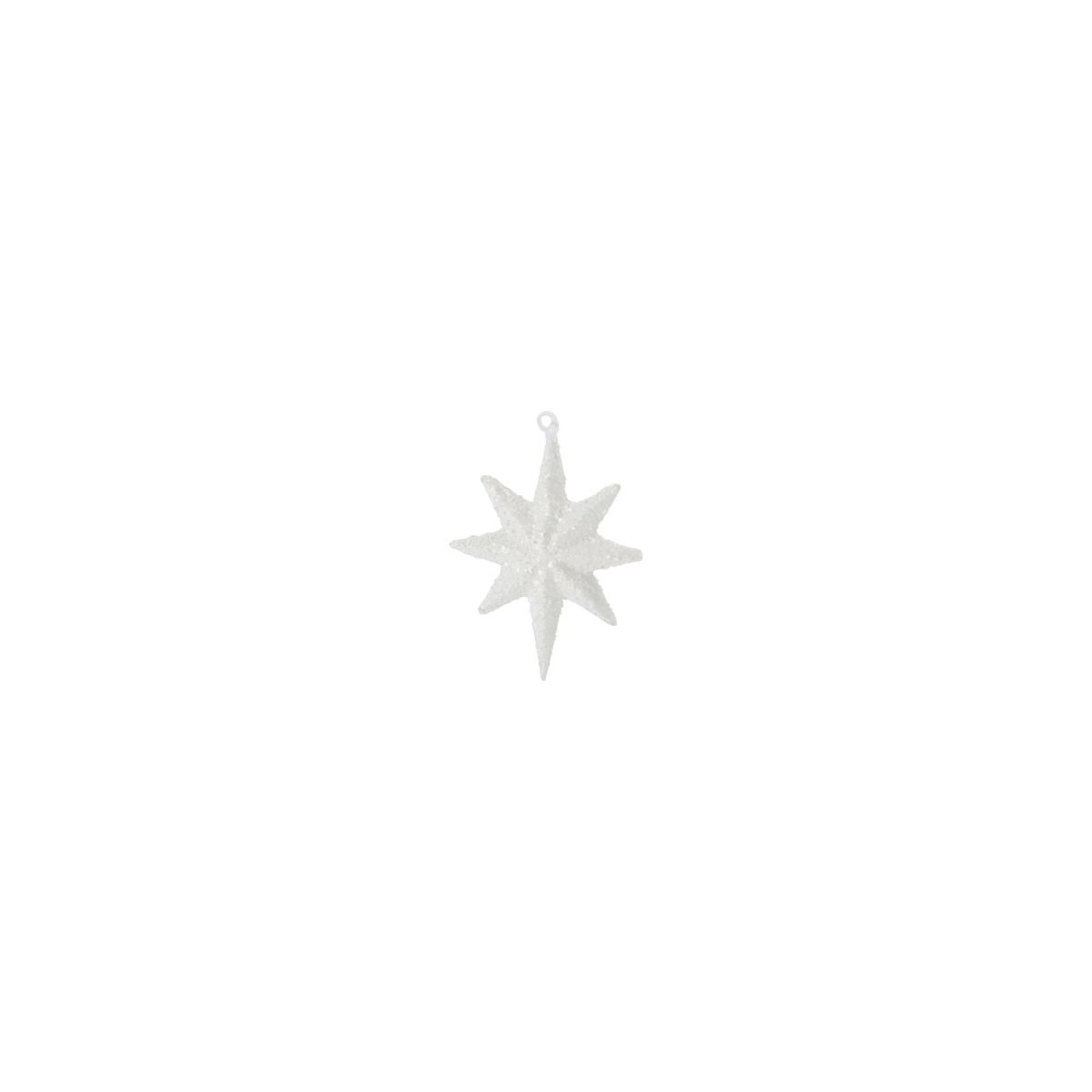 Billede af Julepynt, Chunky, med glimmer by House Doctor (H: 9.4 cm. B: 7 cm. L: 1.3 cm., Hvid)