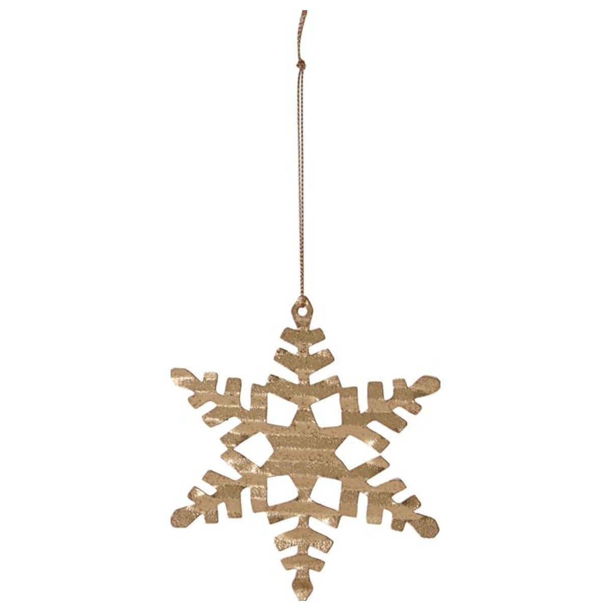 Julepynt, Tin plate snowflake by House Doctor (D: 11.7 cm., Messing)