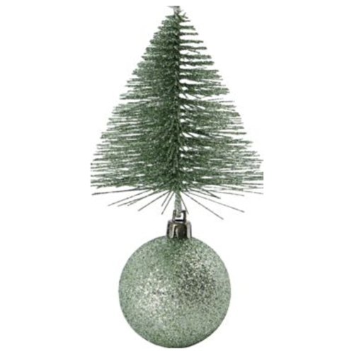 På billedet ser du variationen Julepynt, Tree & bell fra brandet House Doctor i en størrelse H: 15 cm. B: 8 cm. L: 8 cm. i farven Grøn