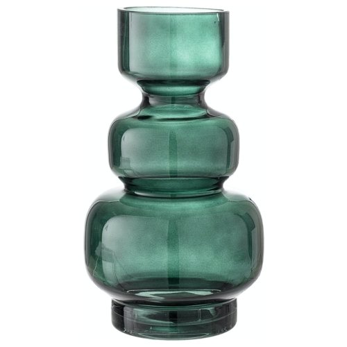 På billedet ser du variationen Johnson, Vase, glas fra brandet Bloomingville i en størrelse D: 14.5 cm. H: 25 cm. i farven Grøn