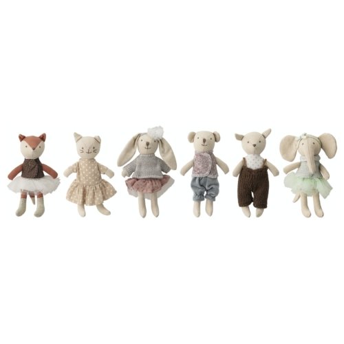 På billedet ser du variationen Animal, friends, Doll, Bomuld fra brandet Bloomingville Mini i en størrelse H: 16 cm. B: 4.5 cm. L: 10 cm. i farven Rose