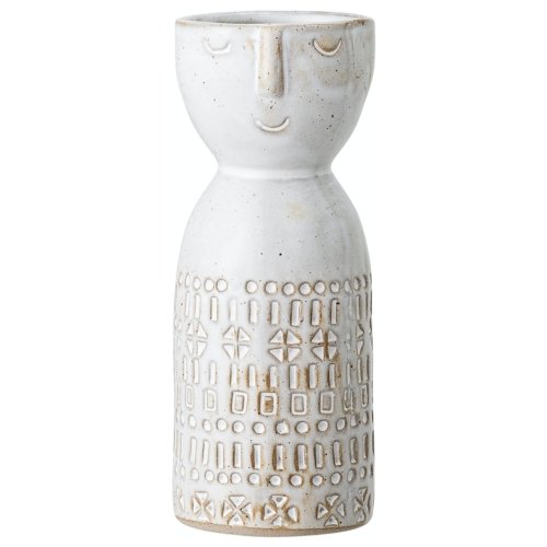 På billedet ser du variationen Embla, Vase, Stentøj fra brandet Bloomingville i en størrelse D: 6 cm. H: 14.5 cm. i farven Hvid