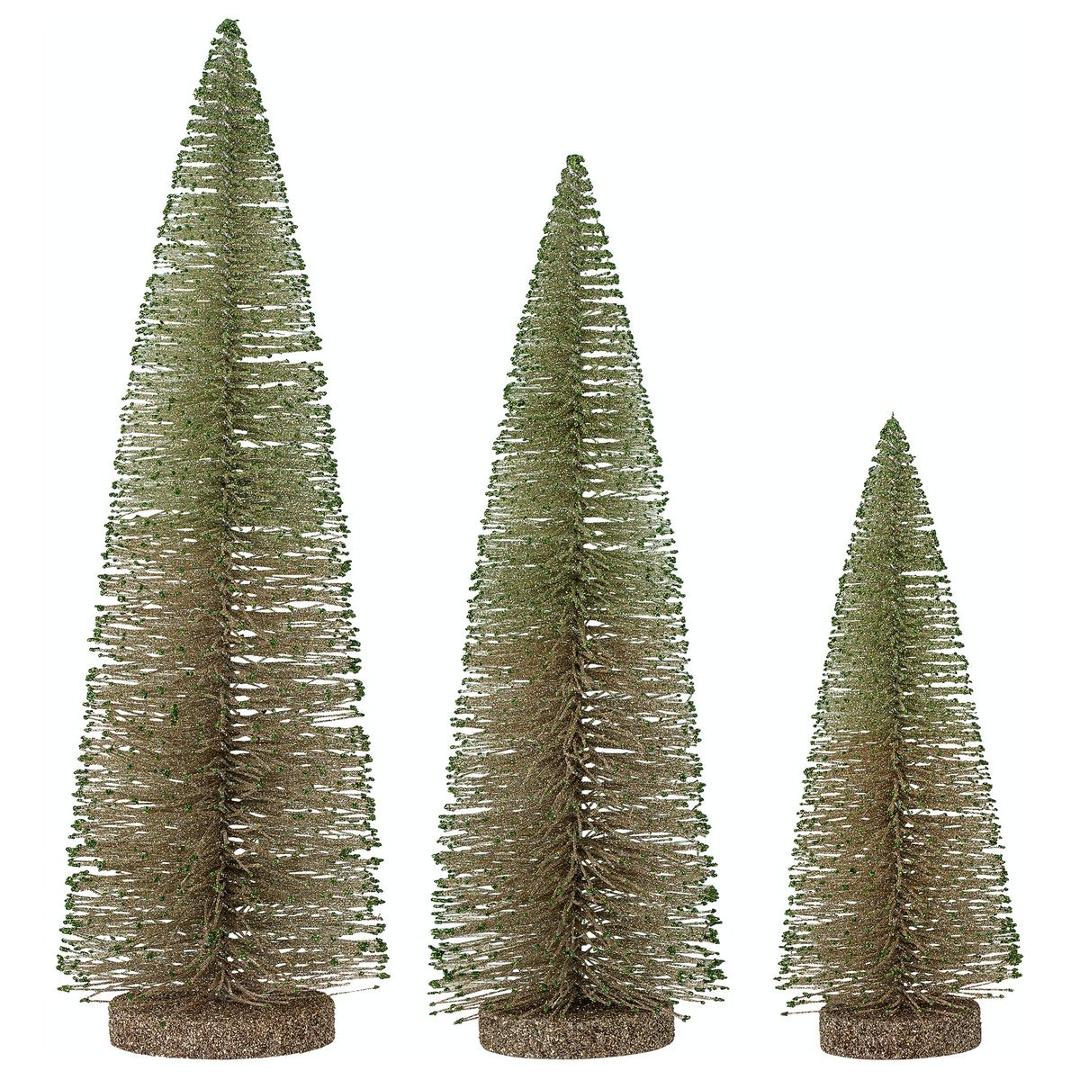 7: Bloomingville - Sæt af 3 Qais Deco Juletræer - 40,5 cm