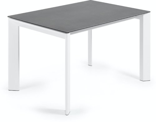 På billedet ser du variationen Axis Ceramic, Udtrækkeligt spisebord, moderne, keramisk fra brandet LaForma i en størrelse H: 76 cm. B: 120 cm. L: 80 cm. i farven Mørkegrå/Hvid