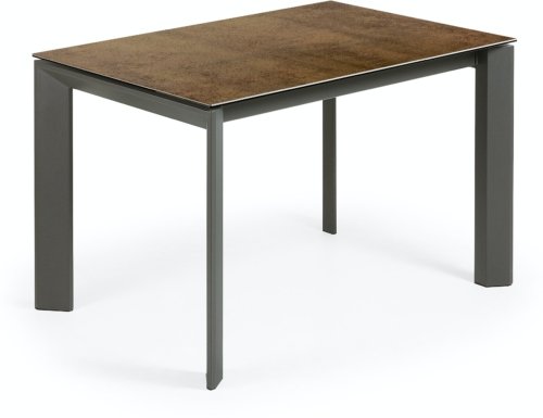 På billedet ser du variationen Axis Ceramic, Udtrækkeligt spisebord, moderne, keramisk fra brandet LaForma i en størrelse H: 76 cm. B: 120 cm. L: 80 cm. i farven Brun/Sort