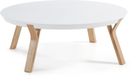 På billedet ser du variationen Dilos, Kaffebord, nordisk, moderne fra brandet LaForma i en størrelse H: 32 cm. B: 90 cm. L: 90 cm. i farven Hvid/natur