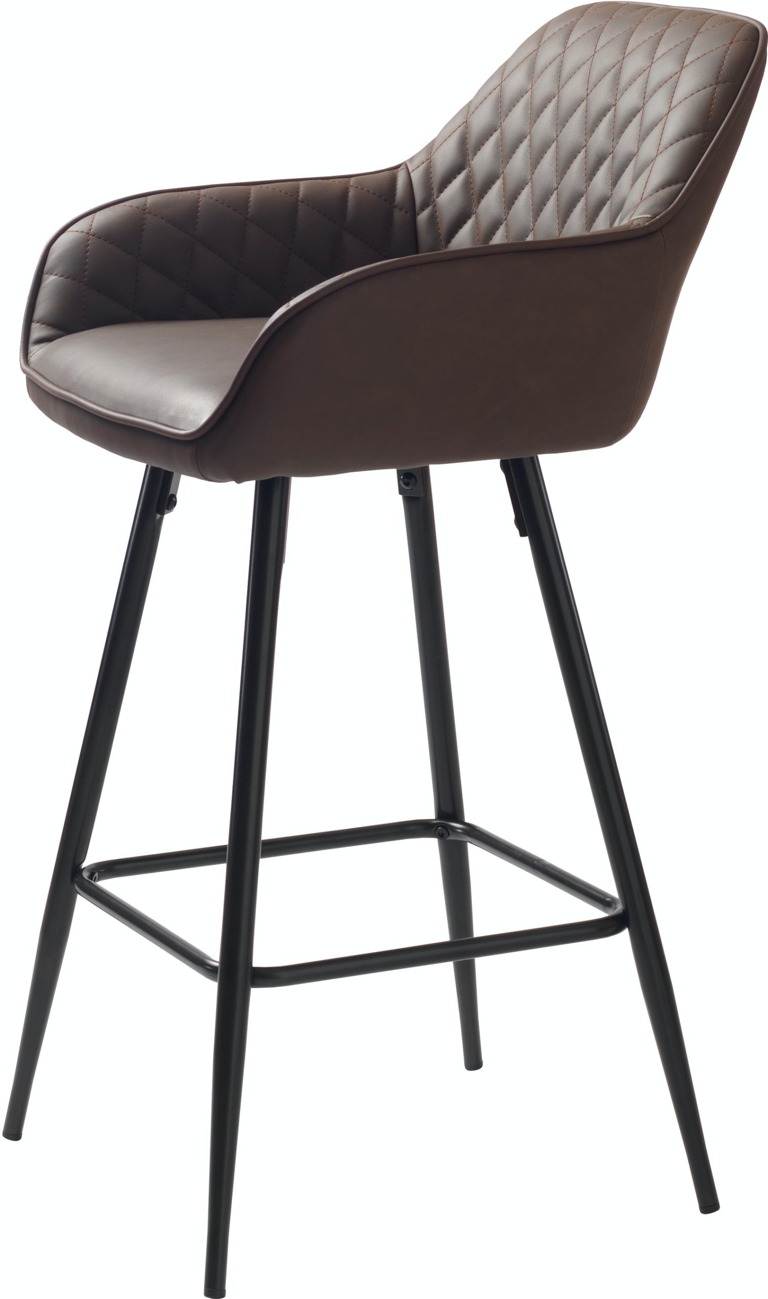 På billedet ser du variationen Milton, Barstol, Læder fra brandet Unique Furniture i en størrelse H: 91,5 cm. x B: 50,5 cm. x L: 52 cm. i farven Brun/Sort
