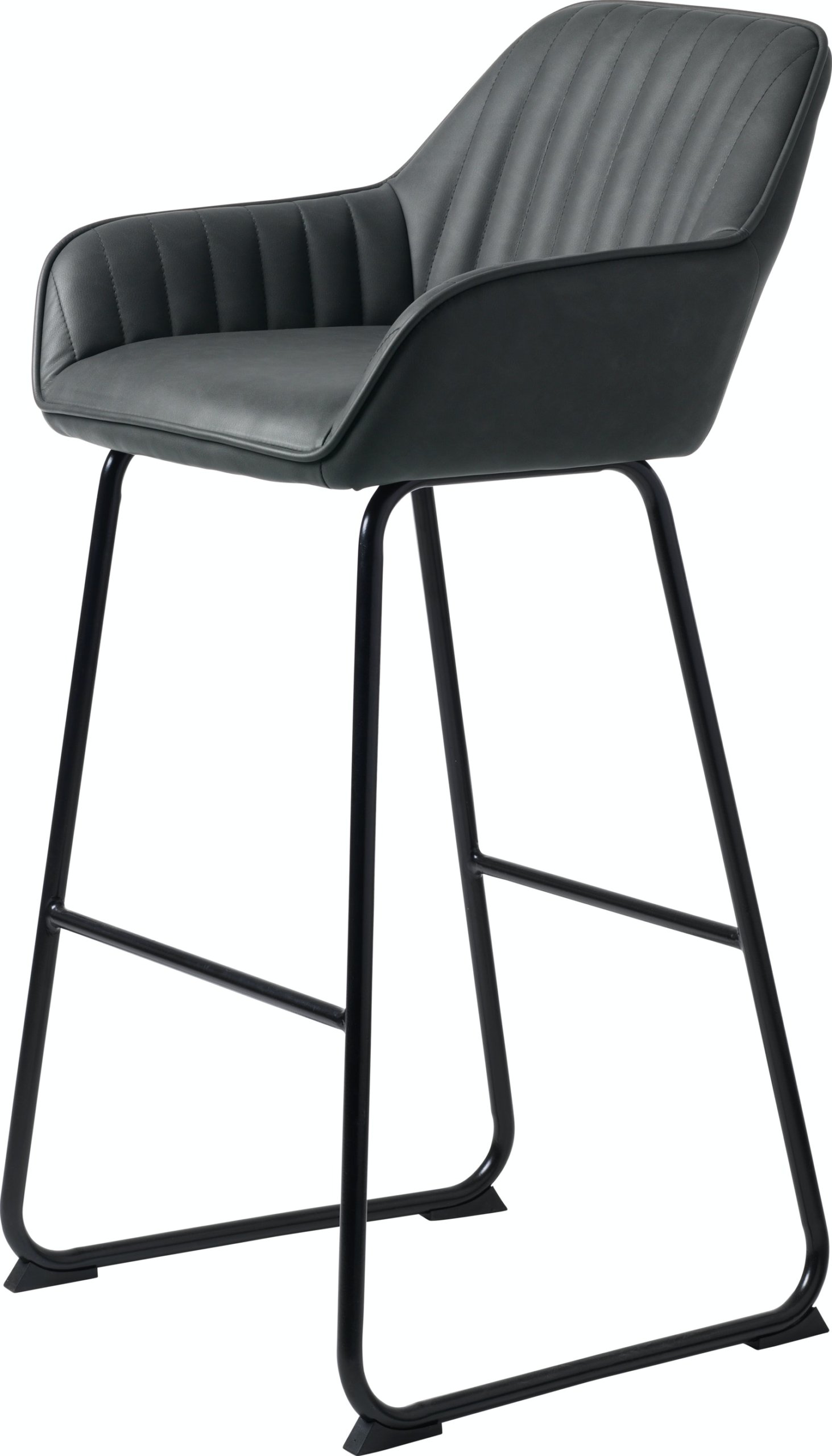 På billedet ser du variationen Brooks, Barstol, Læder fra brandet Unique Furniture i en størrelse H: 92 cm. x B: 53 cm. x L: 50 cm. i farven Grå/Sort