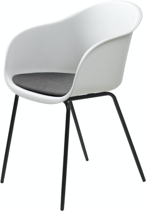 På billedet ser du variationen Topley, Spisebordsstol med armlæn fra brandet Unique Furniture i en størrelse H: 83 cm. x B: 56 cm. x L: 59 cm. i farven Hvid/Matort