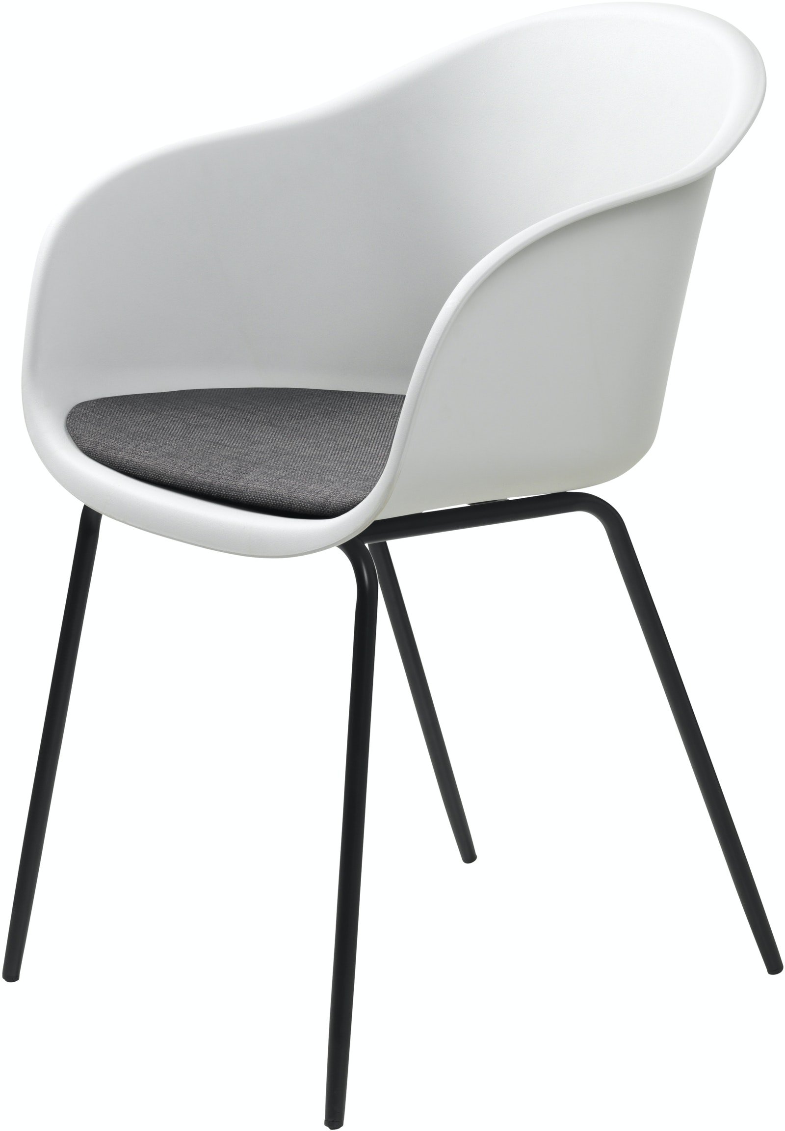 Topley, Spisebordsstol med armlæn by Unique Furniture (H: 83 cm. x B: 56 cm. x L: 59 cm., Hvid)