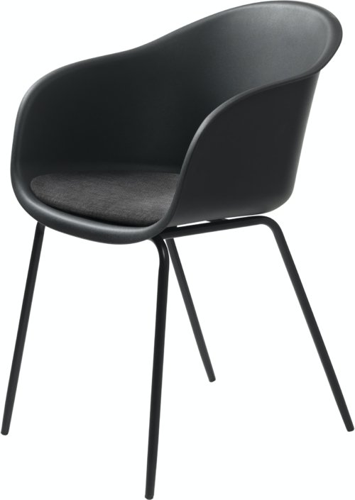 På billedet ser du variationen Topley, Spisebordsstol med armlæn fra brandet Unique Furniture i en størrelse H: 83 cm. x B: 56 cm. x L: 59 cm. i farven Sort/Matsort