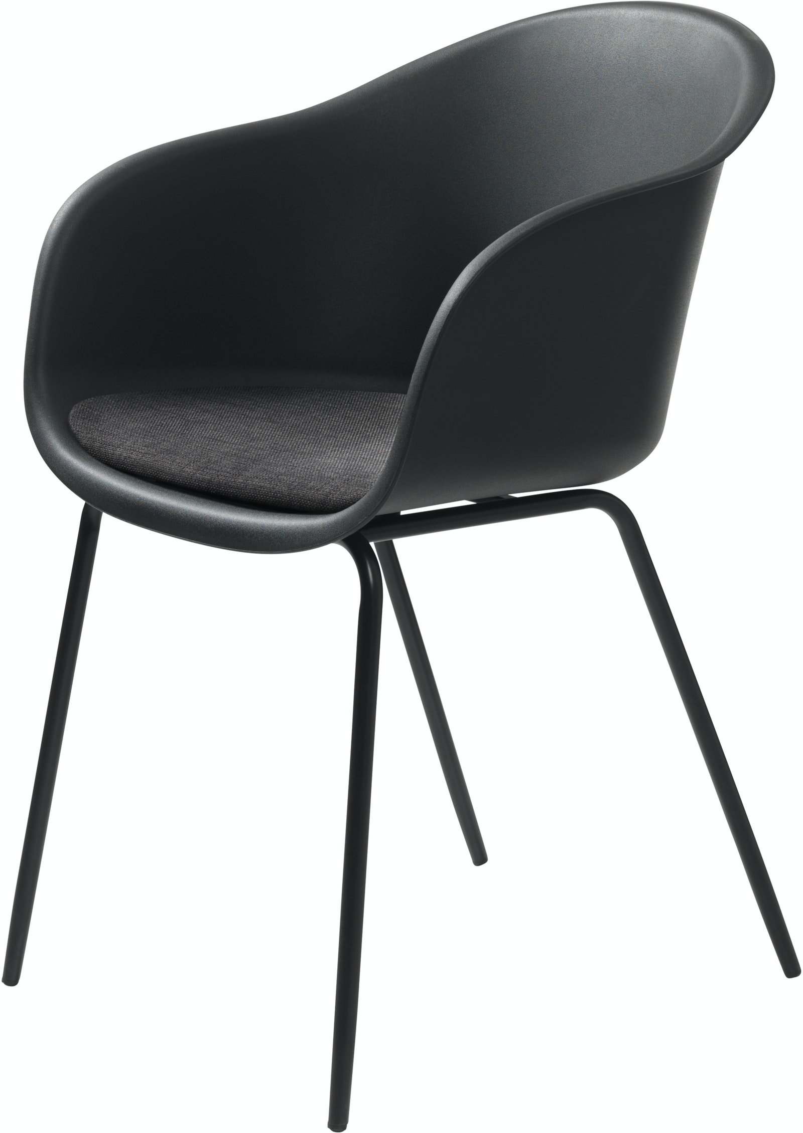 Topley, Spisebordsstol med armlæn by Unique Furniture (H: 83 cm. x B: 56 cm. x L: 59 cm., Sort)