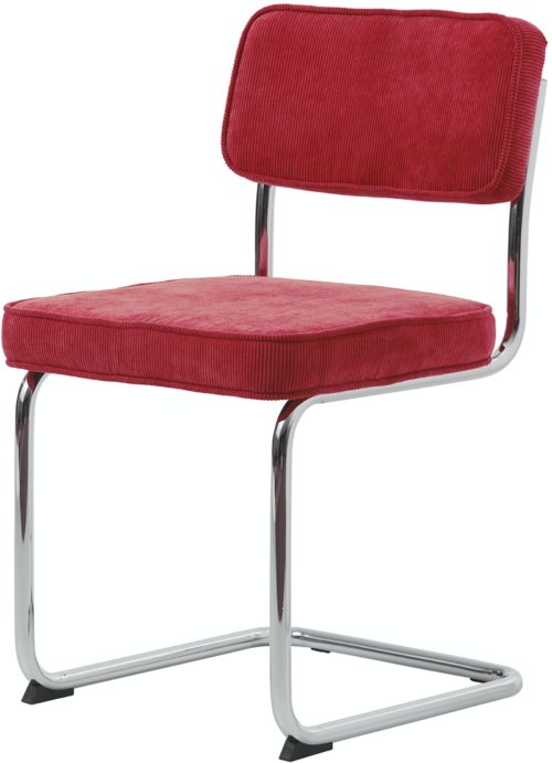 På billedet ser du variationen Rupert, Spisebordsstol, Stof fra brandet Unique Furniture i en størrelse H: 84,5 cm. x B: 50 cm. x L: 53,5 cm. i farven Rød/Krom