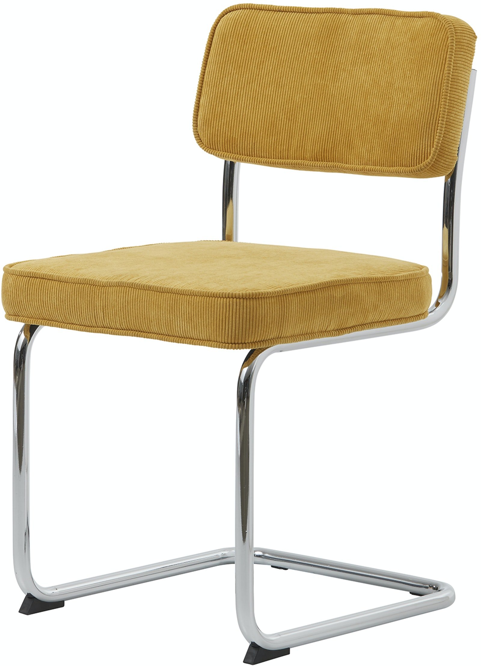 På billedet ser du variationen Rupert, Spisebordsstol, Stof fra brandet Unique Furniture i en størrelse H: 84 cm. x B: 50 cm. x L: 53 cm. i farven Gul/Krom