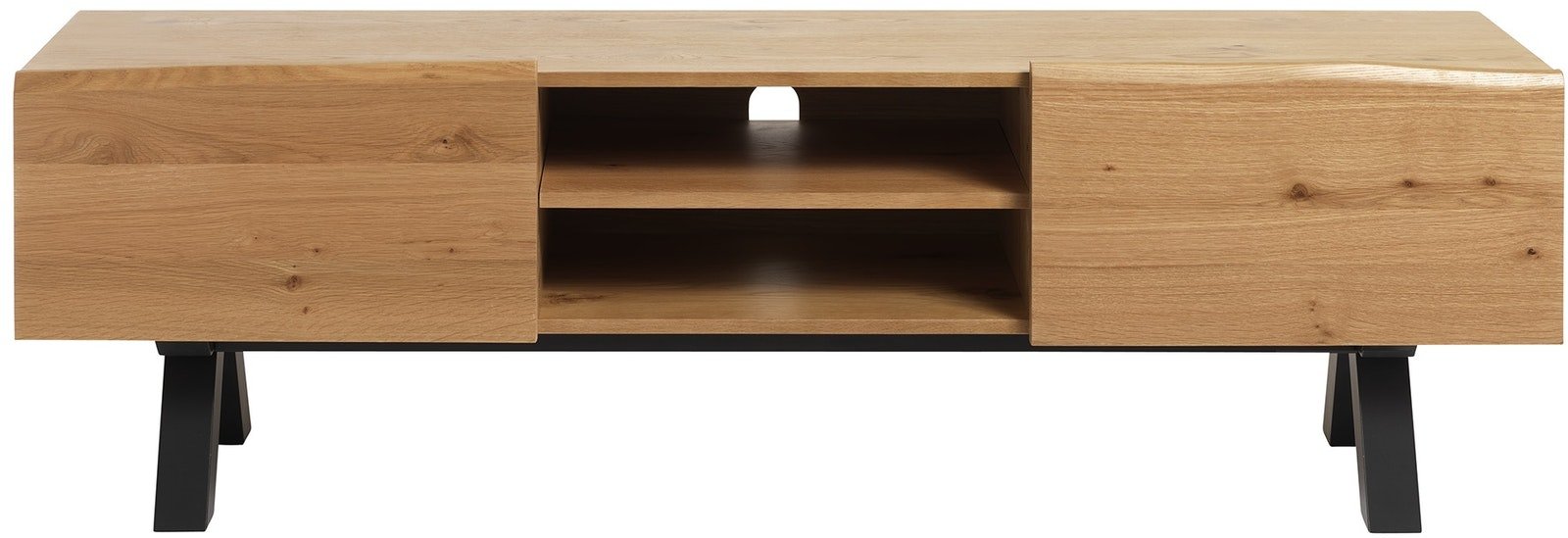 På billedet ser du variationen Oliveto, TV-bord, Egetræ fra brandet Unique Furniture i en størrelse H: 55 cm. x B: 170 cm. x L: 42,5 cm. i farven Natur/Sort