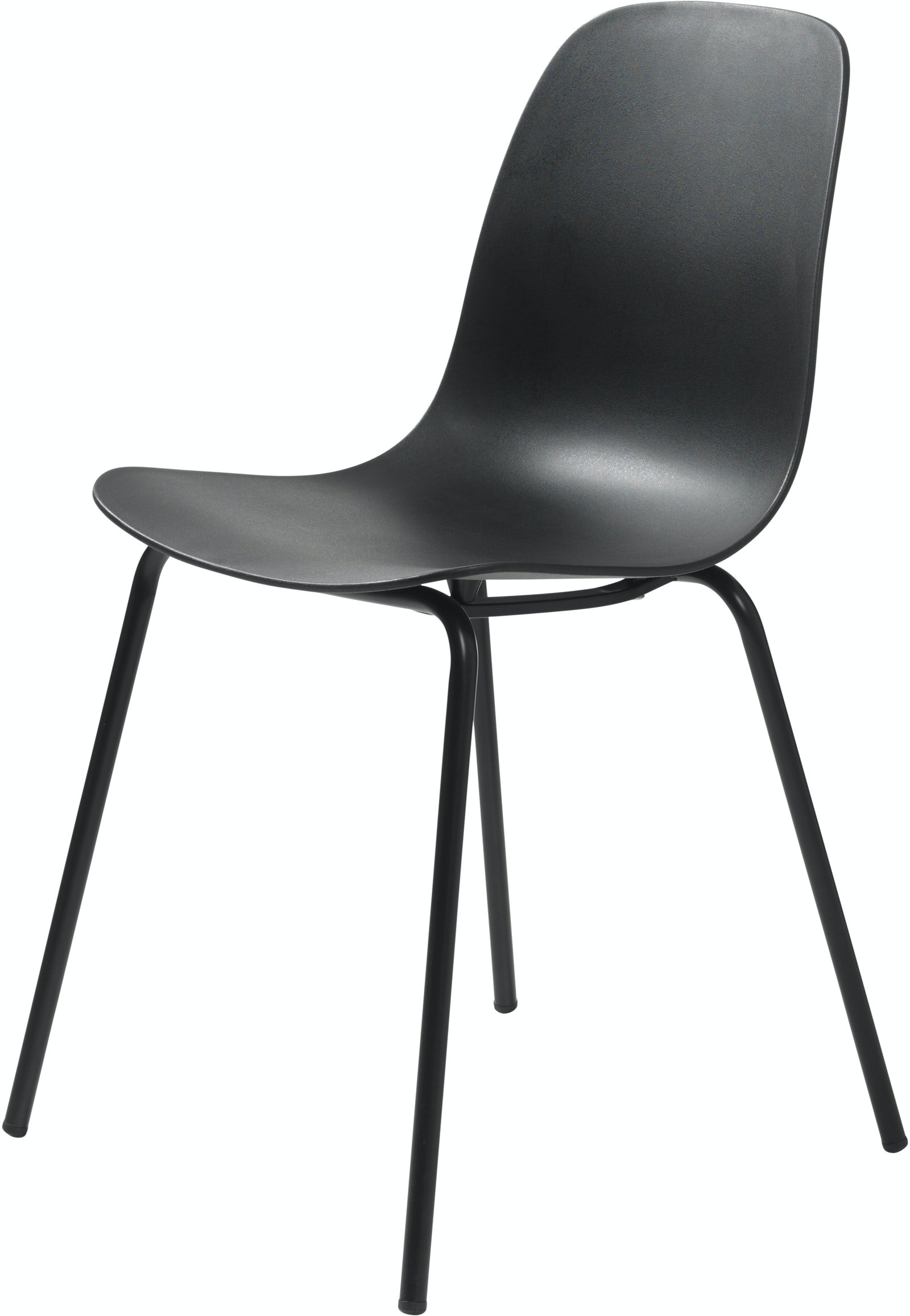 På billedet ser du variationen Whitby, Spisebordsstol med ergonomiske kurver fra brandet Unique Furniture i en størrelse H: 84 cm. x B: 50 cm. x L: 50 cm. i farven Sort