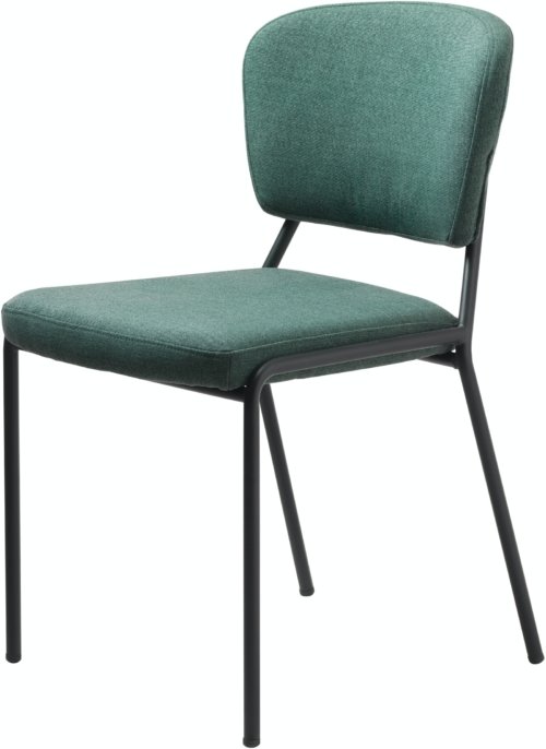 På billedet ser du variationen Brantford, Spisebordsstol, Stof fra brandet Unique Furniture i en størrelse H: 81 cm. x B: 49,5 cm. x L: 58,5 cm. i farven Grøn/Sort