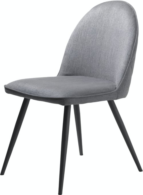 På billedet ser du variationen Minto, Spisebordsstol, Stof fra brandet Unique Furniture i en størrelse H: 84,5 cm. x B: 49,5 cm. x L: 64 cm. i farven Grå/Sort