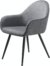 På billedet ser du variationen Minto, Spisebordsstol med armlæn, Stof fra brandet Unique Furniture i en størrelse H: 84 cm. x B: 60 cm. x L: 65 cm. i farven Grå/Sort
