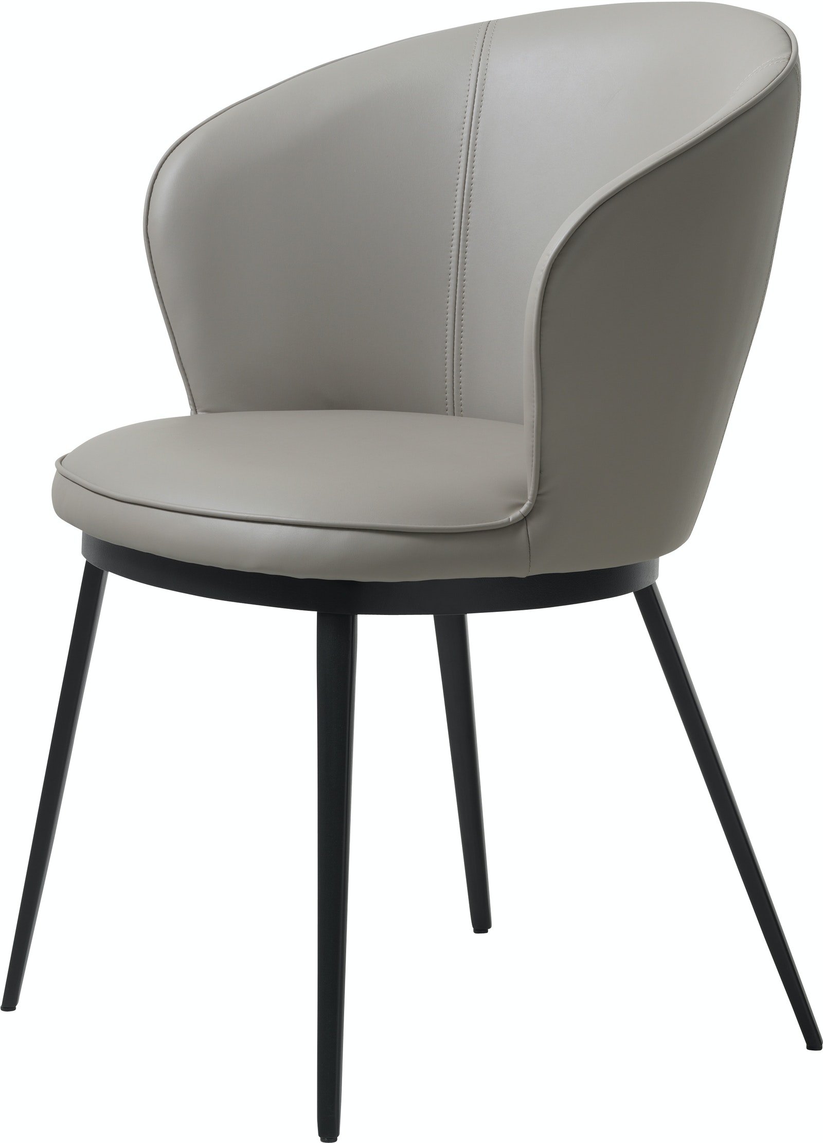 På billedet ser du Gain, Spisebordsstol med armlæn, Læder fra brandet Unique Furniture i en størrelse H: 82 cm. x B: 60,5 cm. x L: 59,5 cm. i farven Taupe/Sort