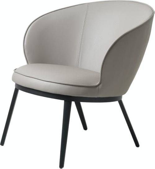På billedet ser du variationen Gain, Loungestol, Læder fra brandet Unique Furniture i en størrelse H: 79 cm. x B: 73 cm. x L: 76,5 cm. i farven Taupe/Sort