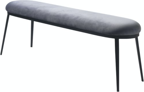 På billedet ser du variationen Gain, Bænk, Fløjl fra brandet Unique Furniture i en størrelse H: 47,5 cm. x B: 140 cm. x L: 36 cm. i farven Sort