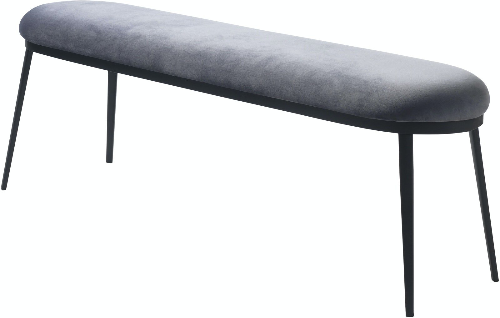 Gain, Bænk, Fløjl by Unique Furniture (H: 47,5 cm. x B: 36 cm. x L: 140 cm., Sort)