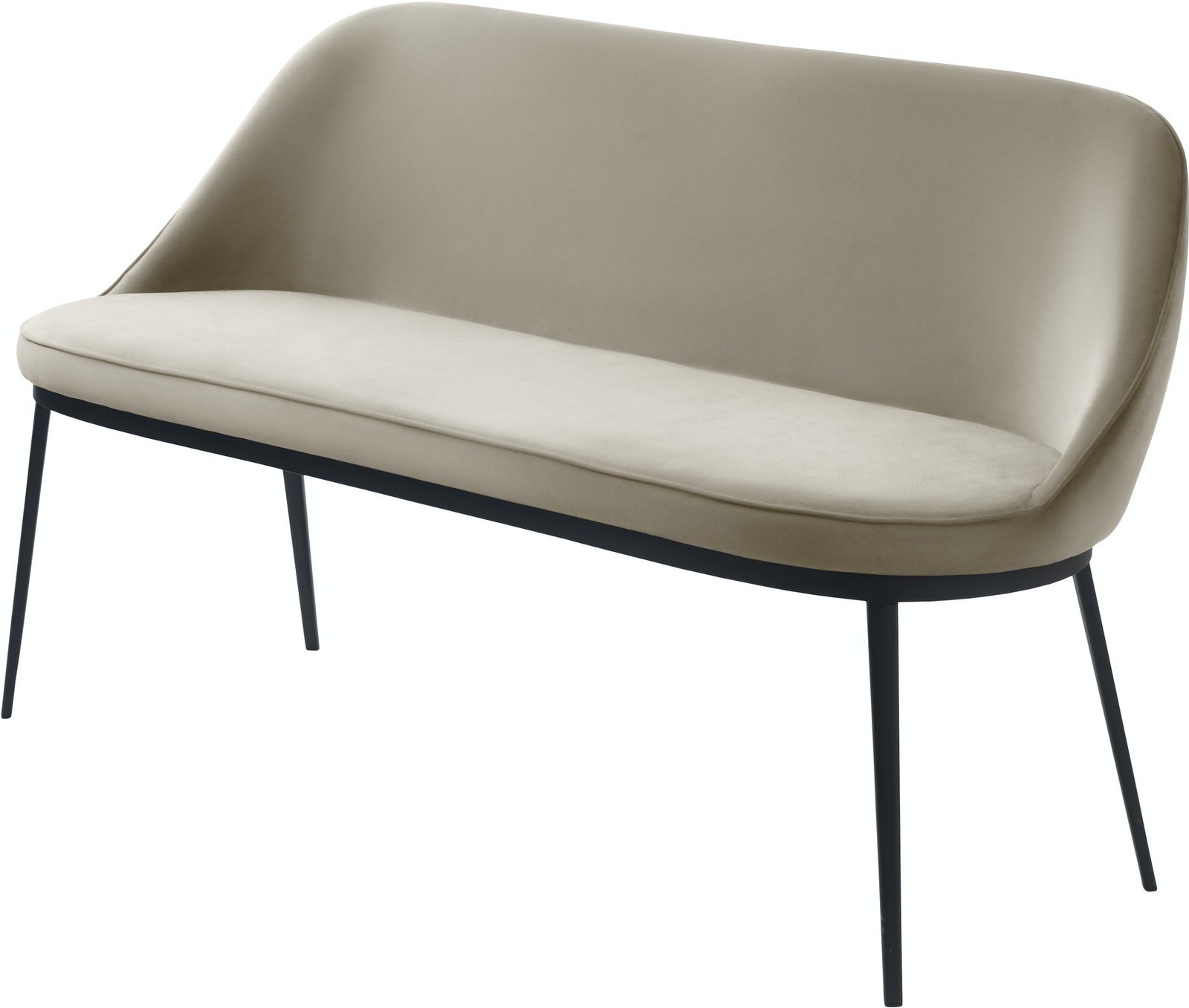 6: Gain, Sofabænk, Læder by Unique Furniture (H: 82,5 cm. x B: 45,5 cm. x L: 144 cm., Beige)